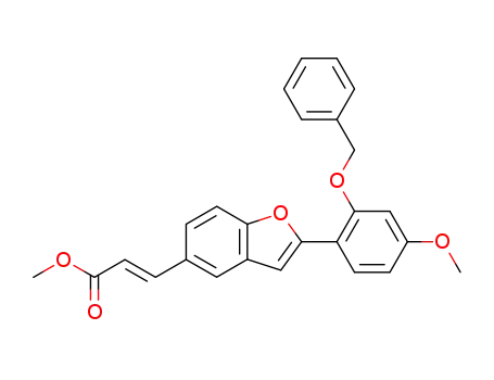 2-(2'-benzyloxy-4'-methoxyphenyl)-5-β-carbomethoxyvinylbenzofuran