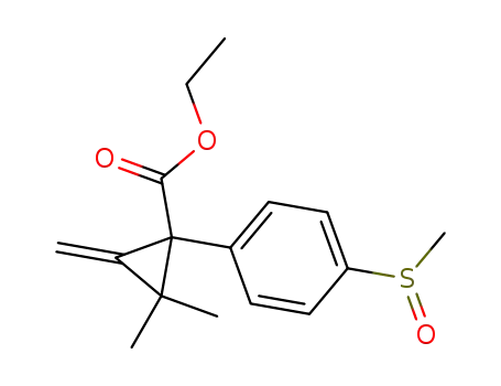 Molecular Structure of 102724-27-6 (1-(4-Methanesulfinyl-phenyl)-2,2-dimethyl-3-methylene-cyclopropanecarboxylic acid ethyl ester)