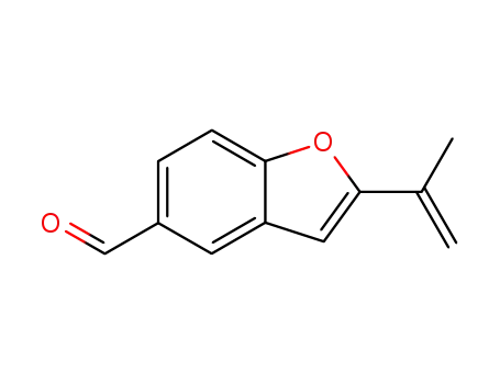5-Benzofurancarboxaldehyde, 2-(1-methylethenyl)-