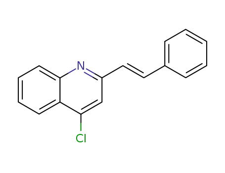 Molecular Structure of 113798-28-0 (Quinoline, 4-chloro-2-(2-phenylethenyl)-)