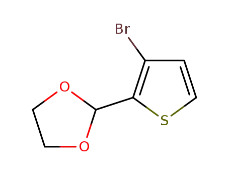 Molecular Structure of 56857-02-4 (1,3-Dioxolane, 2-(3-bromo-2-thienyl)-)