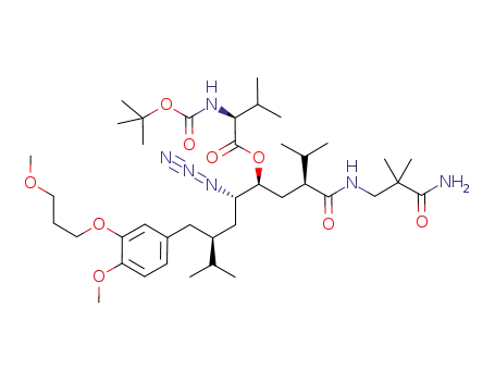 (S)-2-tert-butoxycarbonylamino-3-methyl-butyric acid (1S,2S,4S)-2-azido-1-[(S)-2-(2-carbamoyl-2-methyl-propylcarbamoyl)-3-methyl-butyl]-4-[4-methoxy-3-(3-methoxy-propoxy)-benzyl]-5-methyl-hexyl ester