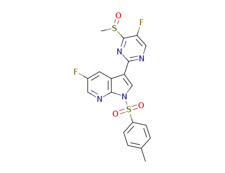 5-fluoro-3-(5-fluoro-4-methylsulfinyl-pyrimidin-2-yl)-1-(p-tolylsulfonyl)-pyrrolo[2,3-b]pyridine