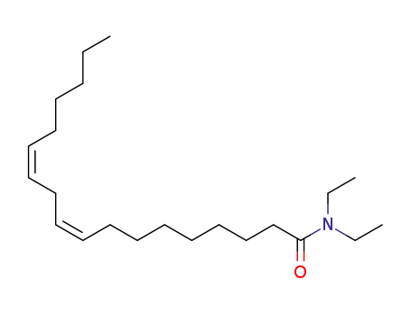 Molecular Structure of 3140-46-3 (9,12-Octadecadienamide, N,N-diethyl-, (Z,Z)-)