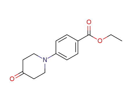 Molecular Structure of 25437-95-0 (Benzoic acid, 4-(4-oxo-1-piperidinyl)-, ethyl ester)