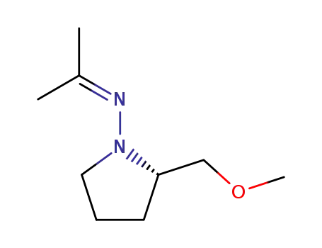 Molecular Structure of 65651-52-7 (1-Pyrrolidinamine, 2-(methoxymethyl)-N-(1-methylethylidene)-, (S)-)