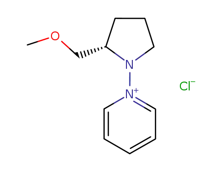 Molecular Structure of 120343-62-6 (1-((S)-2-Methoxymethyl-pyrrolidin-1-yl)-pyridinium; chloride)