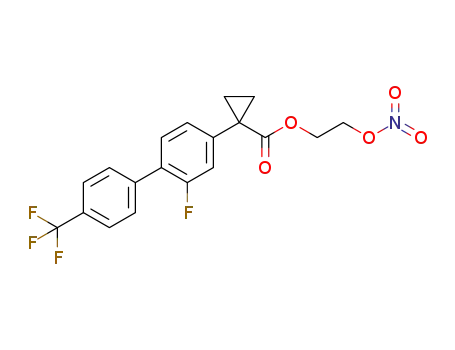 Molecular Structure of 1279101-03-9 (2-(nitrooxy)ethyl 1-(2-fluoro-4'-(trifluoromethyl)biphenyl-4-yl)cyclopropanecarboxylate)