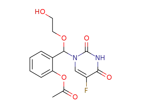 1-<α-(2-hydroxyethoxy)-2-acetyloxybenzyl>-5-fluorouracil