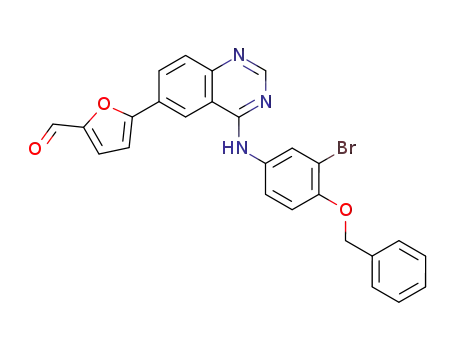 5-(4-(3-Bromo-4-(benzyloxy)-anilino)-quinazolin-6-yl)-furan-2-carbaldehyde