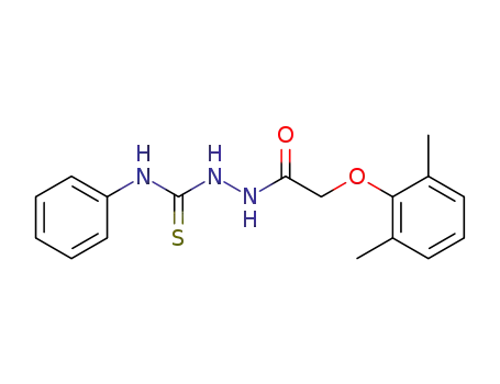 Molecular Structure of 64013-45-2 (Acetic acid, (2,6-dimethylphenoxy)-,
2-[(phenylamino)thioxomethyl]hydrazide)