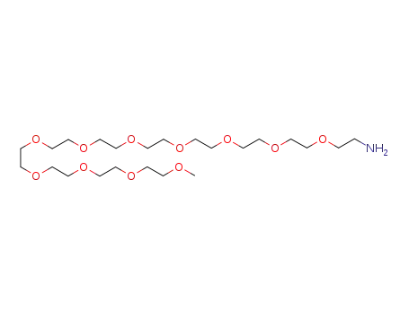 Molecular Structure of 854601-60-8 (3,6,9,12,15,18,21,24,27,30,33-Undecaoxatetratriacontan-1-amine)