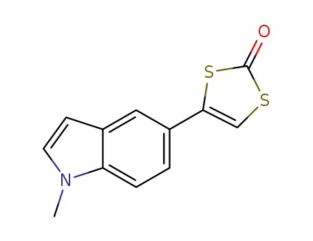 Molecular Structure of 1338778-09-8 (4-(1-methyl-1H-indol-5-yl)-[1,3]dithiol-2-one)