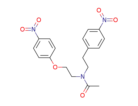 Molecular Structure of 226992-21-8 (N-acetyl-N-[2-(p-nitrophenoxy)ethyl]-p-nitrophenethylamine)
