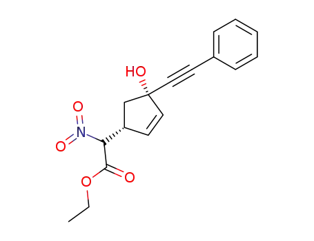2-Cyclopentene-1-acetic acid, 4-hydroxy-a-nitro-4-(2-phenylethynyl)-,
ethyl ester, (1R,4S)-