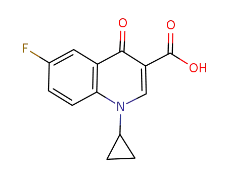 Molecular Structure of 178489-11-7 (3-Quinolinecarboxylic acid, 1-cyclopropyl-6-fluoro-1,4-dihydro-4-oxo-)