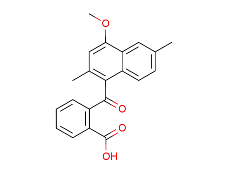 Molecular Structure of 860595-98-8 (2-(4-methoxy-2,6-dimethyl-[1]naphthoyl)-benzoic acid)