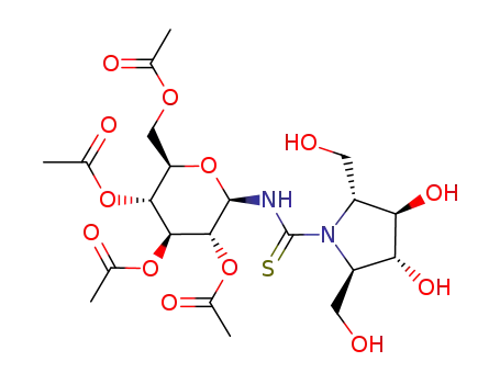(2R,3R,4R,5R)-3,4-dihydroxy-2,5-di(hydroxymethyl)-N-(2,3,4,6-tetra-O-acetyl-β-D-glucopyranosyl)thiocarbamoylpyrrolidine