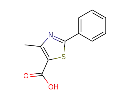 Molecular Structure of 33763-20-1 (4-METHYL-2-PHENYL-1,3-THIAZOLE-5-CARBOXYLIC ACID)