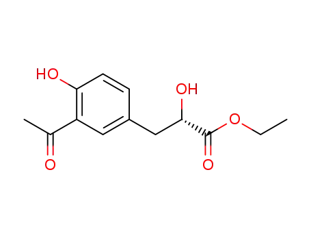 3-(3'-acetyl-4'-hydroxyphenyl)-(S)-lactic acid ethyl ester