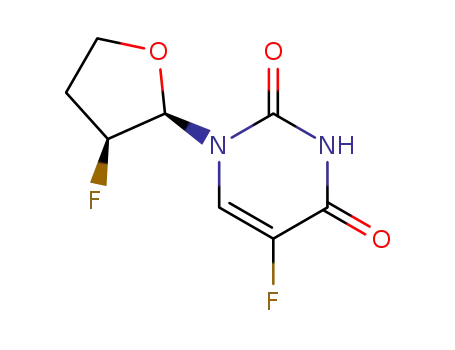 (+/-)-5-fluoro-1-((2'R,3'S)-3'-fluorotetrahydrofuran-2'-yl)pyrimidine-2,4(1H,3H)-dione