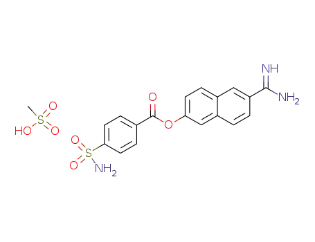4-Sulfamoyl-benzoic acid 6-carbamimidoyl-naphthalen-2-yl ester; compound with methanesulfonic acid