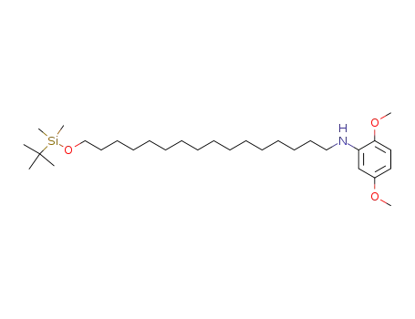 Molecular Structure of 907218-97-7 ([16-(t-butyldimethylsilanyloxy)hexadecyl]-(2,5-dimethoxyphenyl)amine)