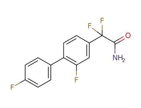 Molecular Structure of 1279100-87-6 (2-(2,4'-difluorobiphenyl-4-yl)-2,2-difluoroacetamide)