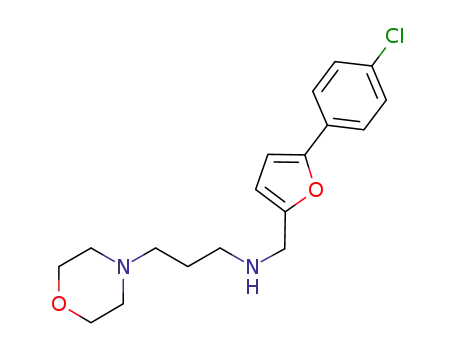 Molecular Structure of 875001-79-9 (N-{[5-(4-chlorophenyl)-2-furyl]methyl}-N-[3-(4-morpholinyl)propyl]amine)