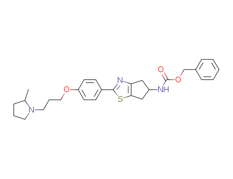benzyl (2-{4-[3-(2-methylpyrrolidin-1-yl)propoxy]phenyl}-5,6-dihydro-4H-cyclopenta[d][1,3]thiazol-5-yl)carbamate