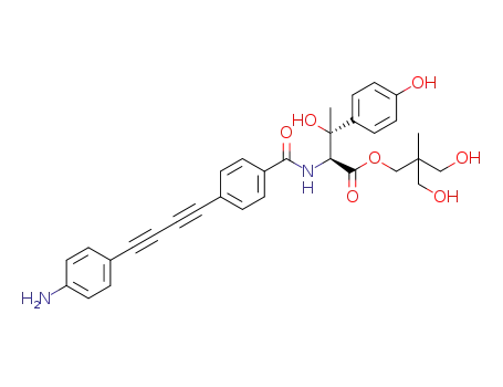 3-hydroxy-2-(hydroxymethyl)-2-methylpropyl (2S,3R)-2-(4-((4-aminophenyl)buta-1,3-diyn-1-yl)benzamido)-3-hydroxy-3-(4-hydroxyphenyl)butanoate