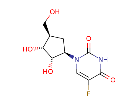 2,4(1H,3H)-Pyrimidinedione,1-[(1R,2S,3R,4R)-2,3-dihydroxy-4-(hydroxymethyl)cyclopentyl]-5-fluoro-, rel- cas  78336-05-7