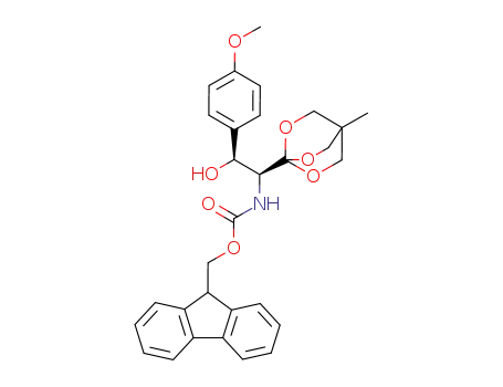 [(1S,2S)-2-Hydroxy-2-(4-methoxy-phenyl)-1-(4-methyl-2,6,7-trioxa-bicyclo[2.2.2]oct-1-yl)-ethyl]-carbamic acid 9H-fluoren-9-ylmethyl ester