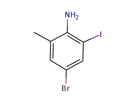 Molecular Structure of 922170-67-0 (4-BroMo-2-Methyl-6-iodoaniline)