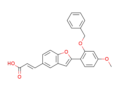 2-(2'-benzyloxy-4'-methoxyphenyl)-5-β-carboxyvinylbenzofuran
