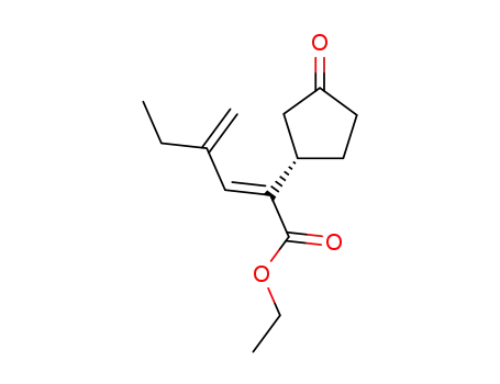 Molecular Structure of 189506-60-3 ((E)-4-Methylene-2-((S)-3-oxo-cyclopentyl)-hex-2-enoic acid ethyl ester)