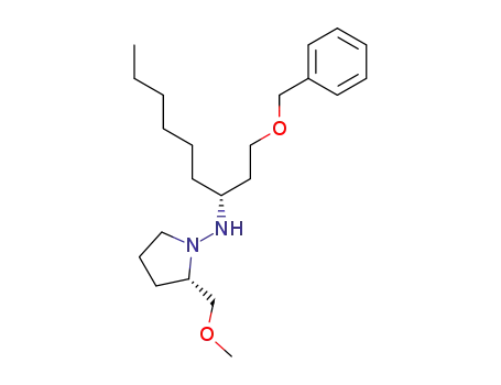 Molecular Structure of 825601-27-2 (1-Pyrrolidinamine,
2-(methoxymethyl)-N-[(1R)-1-[2-(phenylmethoxy)ethyl]heptyl]-, (2S)-)