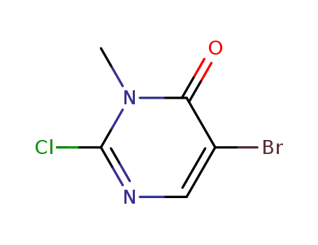 Molecular Structure of 946505-27-7 (5-bromo-2-chloro-3-methyl-pyrimidin-4(3H)-one)