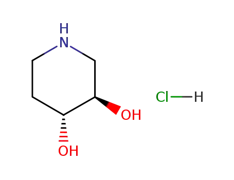 Molecular Structure of 443648-97-3 ((3R,4R)-rel-3,4-Piperidinediol Hydrochloride)