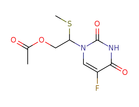 Acetic acid 2-(5-fluoro-2,4-dioxo-3,4-dihydro-2H-pyrimidin-1-yl)-2-methylsulfanyl-ethyl ester