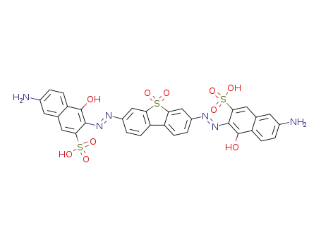 Molecular Structure of 84045-86-3 (3,7-bis-(6-amino-1-hydroxy-3-sulfo-[2]naphthylazo)-dibenzothiophene-5,5-dioxide)