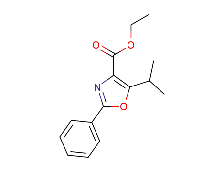 Molecular Structure of 1354790-43-4 (ethyl 5-(propan-2-yl)-2-phenyl-1,3-oxazole-4-carboxylate)