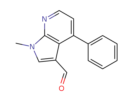 Molecular Structure of 1198277-81-4 (1-methyl-4-phenyl-1H-pyrrolo[2,3-b]pyridine-3-carbaldehyde)