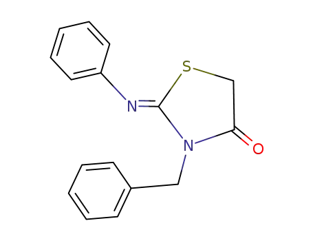 Molecular Structure of 51347-26-3 (3-benzyl-2-(phenylimino)-1,3-thiazolidin-4-one)