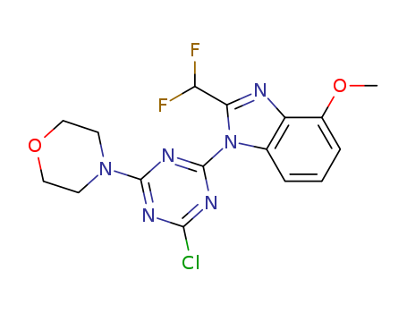 4-(4-chloro-6-(2-(difluoromethyl)-4-methoxy-1H-benzo[d]imidazol-1-yl)-1,3,5-triazin-2-yl)morpholine