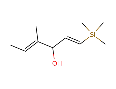 Molecular Structure of 81256-02-2 (1,4-Hexadien-3-ol, 4-methyl-1-(trimethylsilyl)-, (E,E)-)