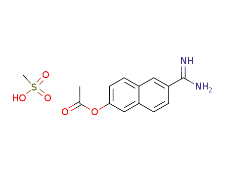 Molecular Structure of 84729-68-0 (6-amidino-2-naphthyl acetate methanesulfonate)
