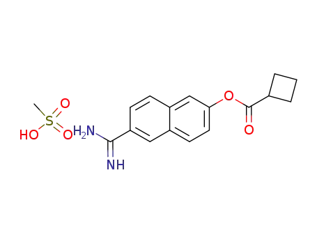 Molecular Structure of 84729-55-5 (6-amidino-2-naphthyl cyclobutanecarboxylate methanesulfonate)