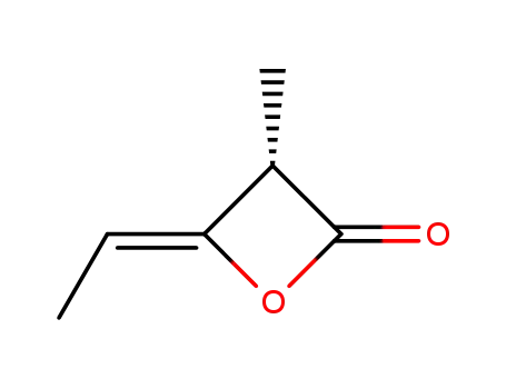 Molecular Structure of 476365-41-0 (2-Oxetanone, 4-ethylidene-3-methyl-, (3S,4Z)-)