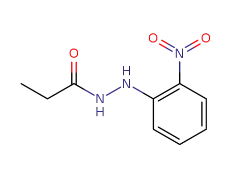 Molecular Structure of 74306-02-8 (Propanoic acid, 2-(2-nitrophenyl)hydrazide)